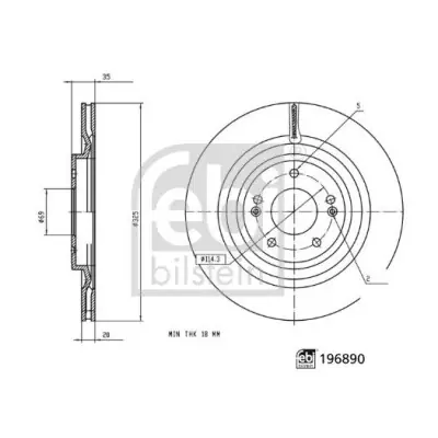 Original Disco de freno FEBI BILSTEIN 196890